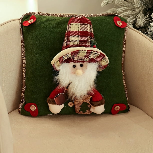 Fundas de almohada navideñas Fiudx 18 x 18 pulgadas Juego de almohadas decorativas