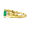 thumbnail image 4 of 14k Yellow Gold Oval Emerald And Diamond Ring, 4 of 8