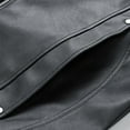thumbnail image 7 of Maoxin Men's Jacket Man Solid Color Leisure Zipper Pocket Flip Collar Long Sleeves Leather Jacket Plus Size Leather Jackets for Men Black 2XL, 7 of 7