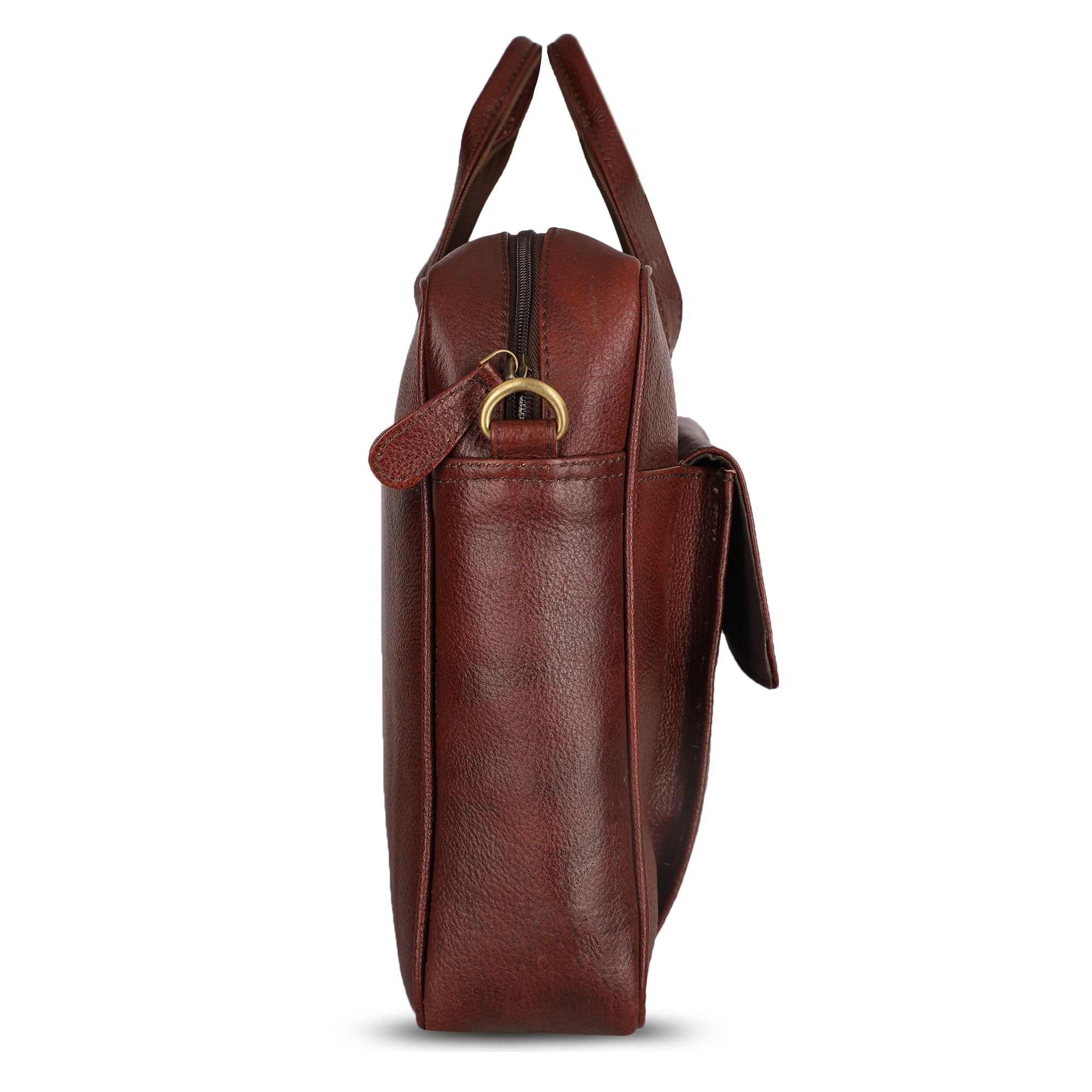 Wellbourne Sauve Cuer 14 Inch Leather Laptop Bag Crossbody messenger Handbag for Computer Perfect for Meetings Office Business Travel - Maroon