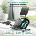 thumbnail image 6 of MERACH Rowing Machine for Home with 21.5" HD Screen, Magnetic Rowing Machine with 16 Resistance Levels, Smart App, Bluetooth, Quiet Row Machine for Home Gym, 350LBS Capacity, 6 of 7