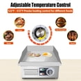 thumbnail image 4 of 14" Commercial Electric Griddle,Electric Countertop Flat Top Griddle,110V 1500W Electric Flat Top Grill,Non-Stick Restaurant Teppanyaki Stainless Steel Grill,Adjustable Temperature Control, 4 of 9