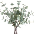 thumbnail image 6 of Realistic Artificial Flowers with Glass Vase, 19.3 Inch Fake Plants Eucalyptus, for Living Room Centerpieces, Bathroom, Farmhouse, Wedding Greenery Decor, Eucalyptus*1, 6 of 8