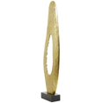 thumbnail image 5 of 15" x 50" Gold Aluminum Metal Teardrop Abstract Sculpture with Black Base, by DecMode, 5 of 7