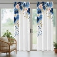 thumbnail image 5 of Outdoor Curtains for Patio Waterproof, Navy Blue Spring Floral Outdoor Privacy Panels Grommet, Farmhouse Butterfly Blackout Outside Curtains for Porch/Cabana/Pergola/Gazebo 54"x108", 1 Panel, 5 of 8