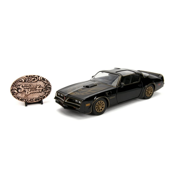 Smokey and The Bandit 1:24 1977 Pontiac Firebird Die-cast Car with Belt Buckle Coin Play Vehicles