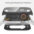 thumbnail image 2 of Rugged Case Compatible for Apple Watch Series 9/8/7 45mm with Tempered Glass Screen Protector, Military Grade All Around Hard Protective Cover Case for iWatch Series 9/8/7 45mm, Silver, 2 of 8