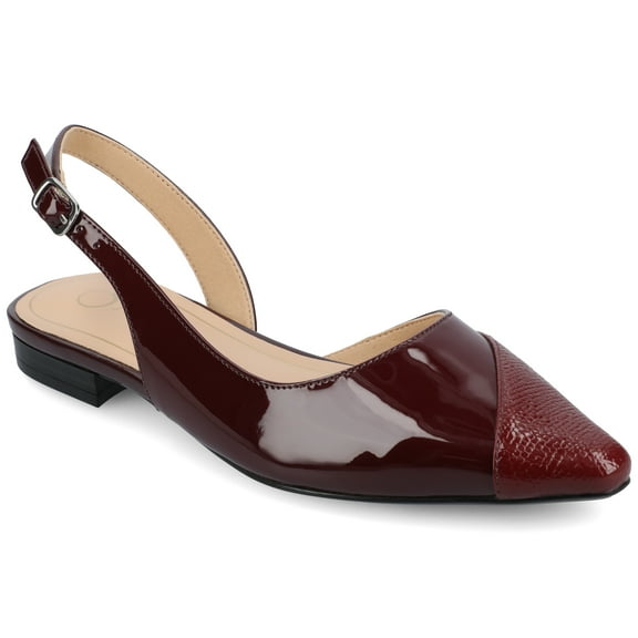 Journee Womens Daphnne Sling Back Pointed Toe Flats, Widths Available