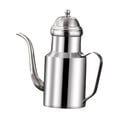 thumbnail image 3 of Botella dispensadora de aceite de acero inoxidable, recipiente para vinagre, recipiente hermético para almacenar aceite. Plata, 3 of 9