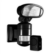 Nightwatcher Security Motion Tracking Halogen Security Floodlight with Alarm in Black