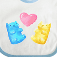 thumbnail image 4 of Inktastic Cute Gummy Bears and Heart Boys or Girls Baby Bib, 4 of 4