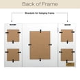thumbnail image 3 of Excello Global Products EGP-HD-0388 Rustic Distressed Wood Collage Picture Frames, Holds Four 3" X 3" Pictures and One 5"x7" Picture Photo Frames, Tabletop & Wall Picture Frames, White, 18" X 11", 3 of 4