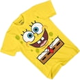 thumbnail image 3 of SpongeBob SquarePants Mens Shirt, Graphic SpongeBob T-Shirt Yellow - S, 3 of 6