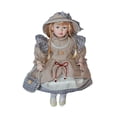 thumbnail image 4 of Muñeca de cerámica Strade Fareast Limited con vestido figura en miniatura rojo, 4 of 5