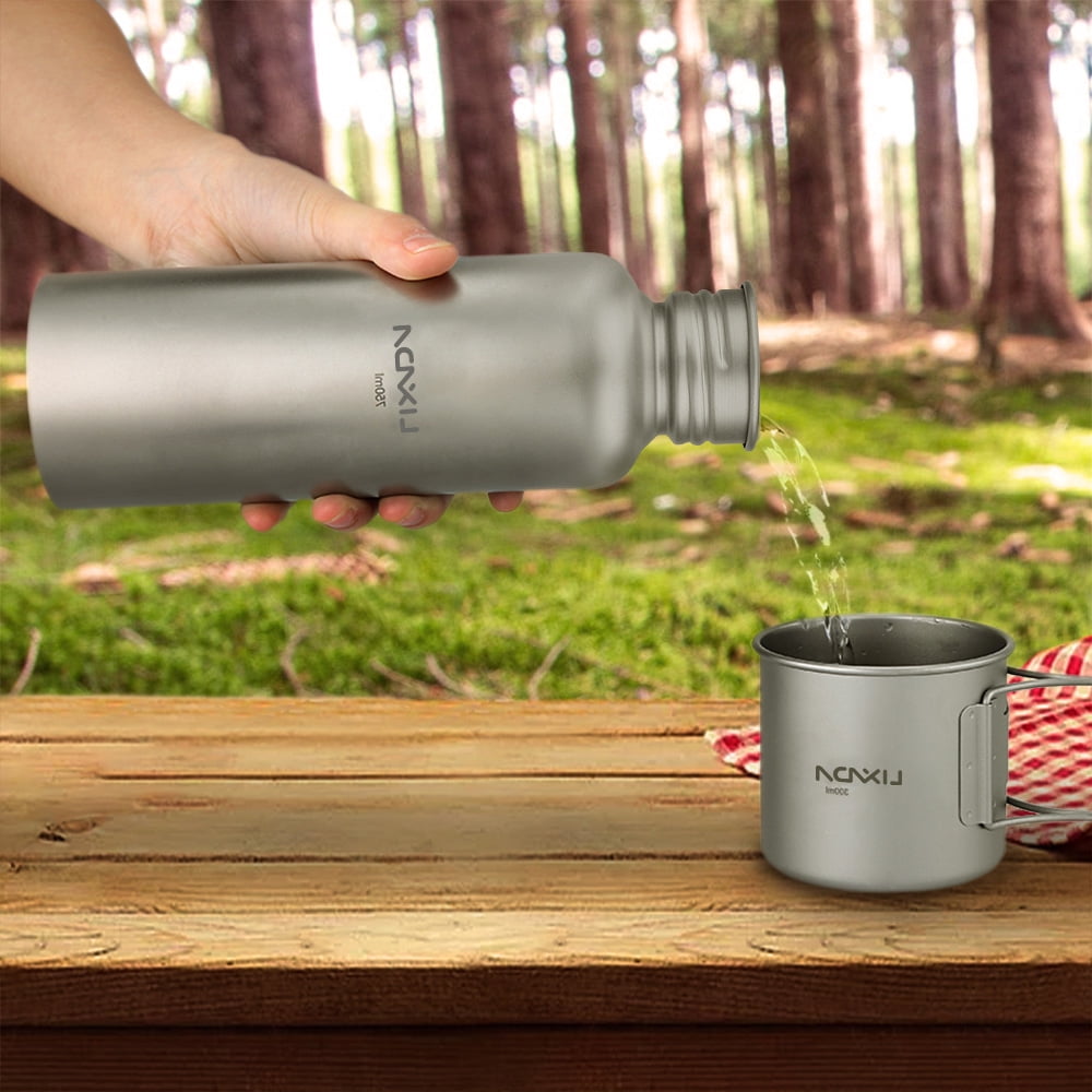 LIXADA 750ml Full Ti Water Bottle Ultralight Outdoor Camping