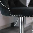 thumbnail image 5 of Swivel Velvet Barstools Adjusatble Seat Height from 25-33 Inch,Modern Upholstered Bar Stools with Backs Comfortable Tufted for Home Pub and Kitchen Island,Set of 2, 5 of 5