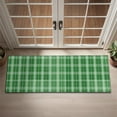 thumbnail image 2 of Green White Checkerboard Checkered Pattern Door Rugs,Washable Non Slip Door Mats Indoor,Decorative Door Mats,Entry Mat Indoor for Entrance,Bedroom,Kitchen,Bathroom,16"x47", 2 of 6