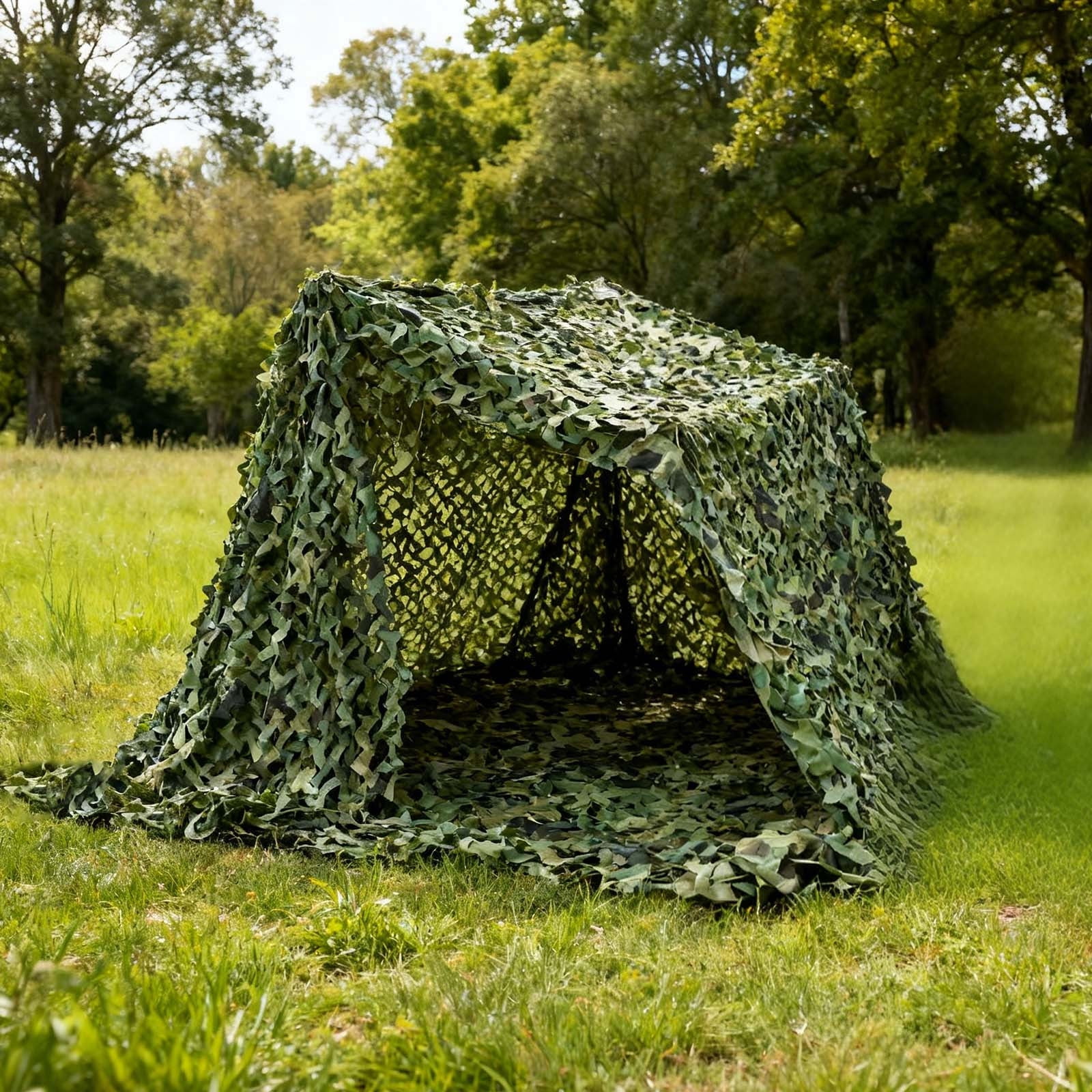 Camouflage Netting Bulk Roll - Camo Net for Hunting Blinds, Military Decor, Army Party Backdrop & Outdoor Sunshade Mesh Cover