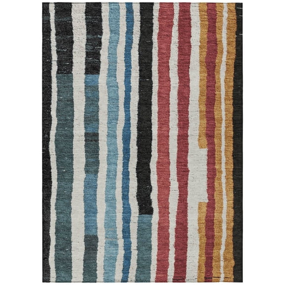 Dalyn Rugs Machine Washable Indoor/Outdoor Chantille Black 10' x 14' Rug