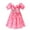 251254#PufflePinkRose, variant on Toddler Girl Summer Dress Floral Ruffled Sleeve Backless Tie Back Crew Neck Sundress 5T