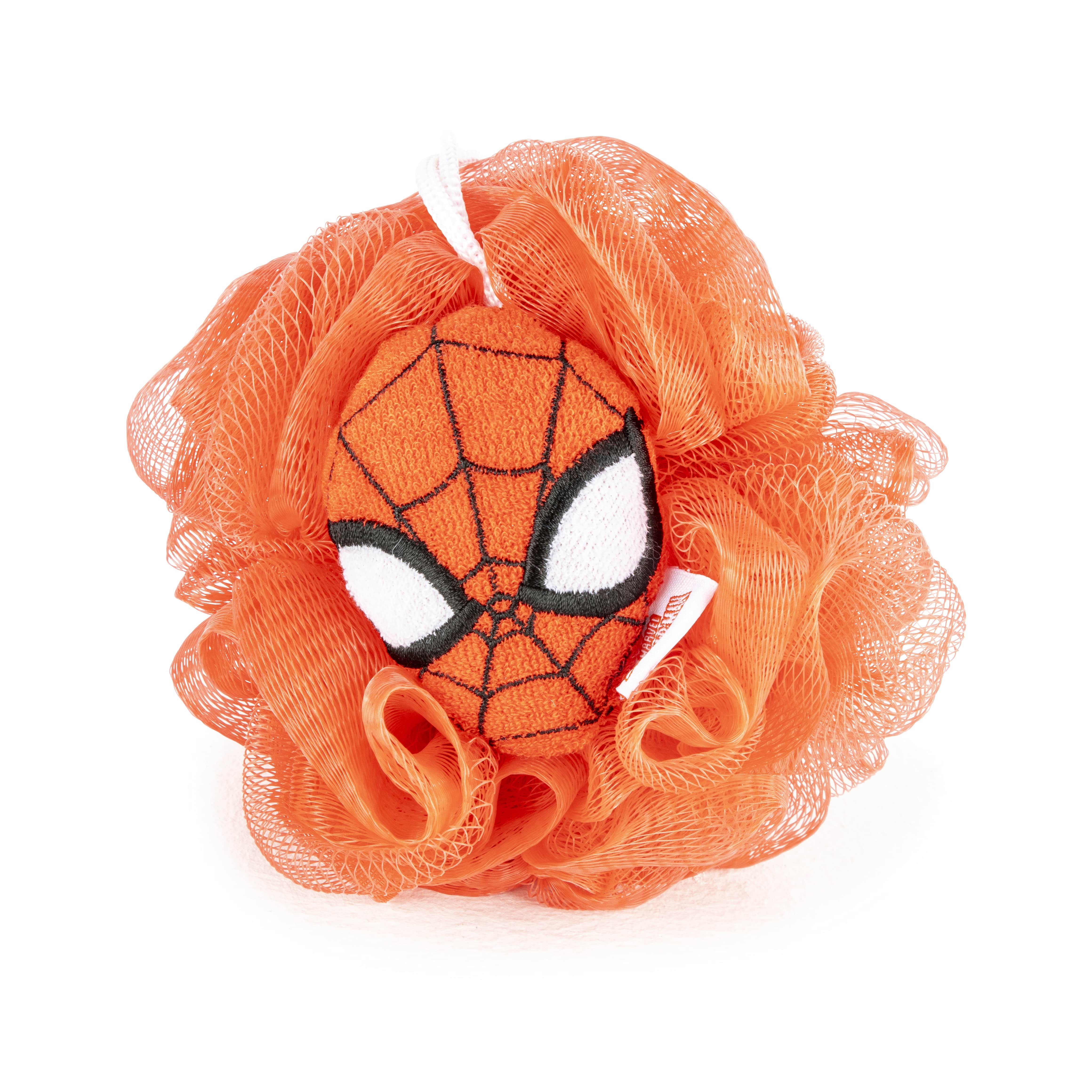 (4 pack) Marvel Kids 5" Spider-Man 3D Loofah, Polyester, Red