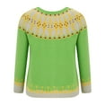 thumbnail image 6 of Bovemsi Womens Sweaters Cozy Women's Knitted Print Retro Sweater Casual Crewneck Long Sleeve Lightweight Cropped Pullover Business Casual Sweaters, 6 of 9