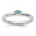 thumbnail image 4 of Auriga Fine Jewelry 925 Sterling Silver Aquamarine Ring for Women Size- 6, 4 of 6