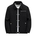 thumbnail image 4 of Vedolay Jackets for Men Solid Basic Long Sleeve Open Front Cardigans Clothes Black,5XL, 4 of 4