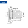 thumbnail image 2 of Uxcell 5 mm Iron Cabinet Kitchen Inset with Screws for Traditional Cabinet Door 2 Set Nickel silver, 2 of 7