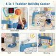 thumbnail image 4 of 5 in 1 Toddler Sports Play Set with Adjustable Basketball Hoop for Kids 18 Months and Up, 4 of 9