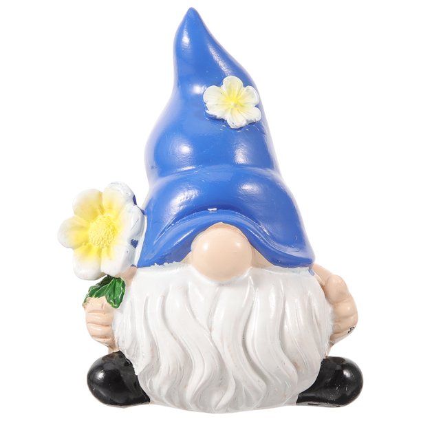 Bonita estatua de gnomo de jardín, figura de gnomo de resina para exteriores, adorno para césped, estilo aleatorio