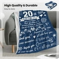 thumbnail image 3 of Best 20th Birthday Decorations for Women/Men Blanket 60"x50", Birthday Gift Ideas for 20 Year Old Female Blankets, Happy 20th Birthday Gifts for Woman/Man, Sweet 20th Birthday Gifts for Girls/Boys, 3 of 6