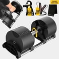 thumbnail image 1 of MotionGrey Adjustable Dumbbell 9-53 LB with 2-Second One-Hand Twist, 6 Weights in 1 Modern Compact Design, Durable Build, Anti-Slip Handle, Bonus Hand Grip & Jump Rope & Towel, 1 of 11