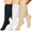 Black White Beige, variant on 3 Pairs Plus Size Copper Compression Socks for Women & Men Circulation 20-30 mmHg - Better Blood Flow, Swelling , Best Support for Medical, Running, Nursing