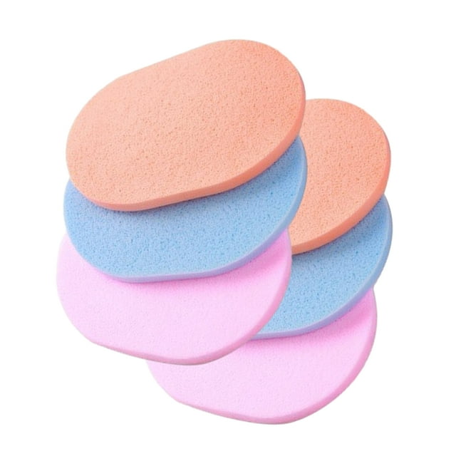 Seitruly 6 unids/set de esponja desmaquillante , adecuada para todo tipo de piel, esponja desmaquilladora fácil de diluir Type1 NO1
