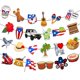 thumbnail image 1 of 4 Uds. Decoraciones Para Fiestas De Puerto Rico, Pancartas, Decoraciones Para Fiestas De Bad Bunny, Mini Pavas De Puerto Rico, 1 of 5