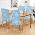 thumbnail image 2 of Yayeee 2 Pack Dining Chair Covers Stretch Parson Chairs Slipcovers Seat Protector, Blue Snowflake, 2 of 6