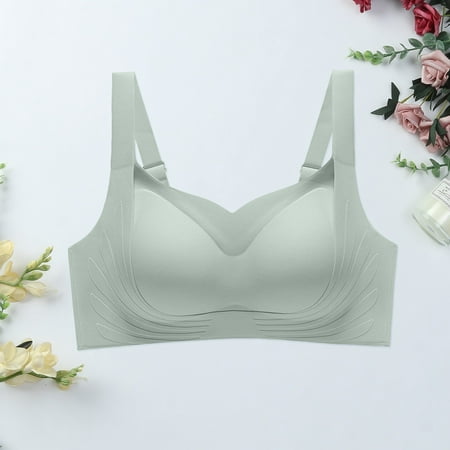 

CAICJ98 Lingerie for Women Women s Comfortable and Traceless Chest Gathered without Steel Rings Soft Support Collar Large Bras for (GN1 M)