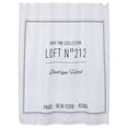 thumbnail image 1 of White Polyester Shower Curtain - 79x71 inches - Black Writing Design, 1 of 6