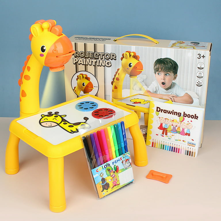  TOLUON Kids Drawing Projector Childrens Projection Painting Set  Trace and Draw Projector Table Educational Toy Gift for Toddler Kids  Giraffe Yellow : Toys & Games