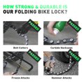 thumbnail image 4 of Candado Plegable de Aleación de Acero Lambolt para Bicicleta 78-85 cm de 4 Dígitos, 4 of 9
