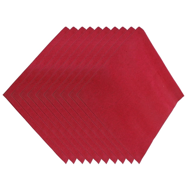 SHOWERORO 50 Pcs Serviettes Jetables Rouges Foncées Absorbantes Efficaces en Pâte de Bois Naturelle