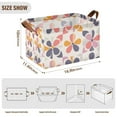 thumbnail image 7 of Yayeee Foldable Storage Basket for Shelves with Handles Set of 2 Waterproof Cloth Bins, Purple Retro Flower, 7 of 7