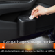 thumbnail image 1 of Cubo de basura para puerta de coche, cubo de almacenamiento colgante lateral con tapa, minibolsa de almacenamiento, caja de almacenamiento multifunción para respaldo de silla de coche, 1 of 5