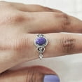 thumbnail image 6 of Natural Charoite Ring, Purple Charoite Gemstone Ring, Tiny Bohemian Ring, 925 Sterling Silver, Designer Womens Ring, Christmas Thanksgiving, Handmade Statement Jewelry, Natural Charoite, 6 of 8