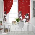 thumbnail image 4 of Hokiten Red Snowman Christmas Blackout Curtains | Light Blocking Print Window Curtains, Birds Xmas Snowflake Thermal Insulated Window Drapes for Living Room Kitchen Cafe (2 Panels, 104"W x 96"L), 4 of 7