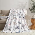 thumbnail image 5 of Space Throw Blanket for Boys Kids Gifts Astronaut Robot Spaceship Rocket Design Blanket Ultra Soft Cozy Fleece Blanket for Couch Sofa \u200bBed 50"x60", 5 of 6