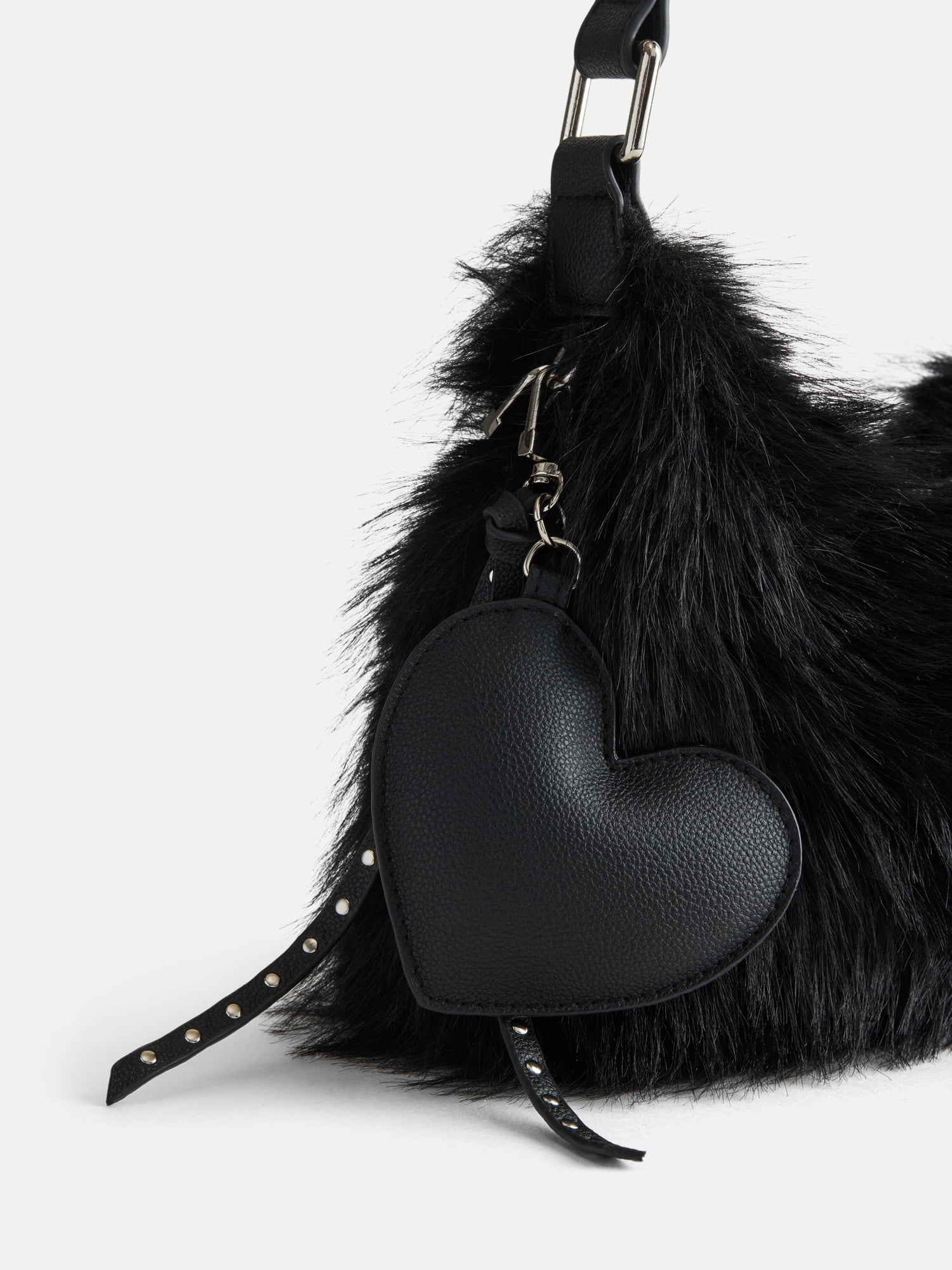 Madden NYC Women's Faux Fur Shoulder Bag, Black