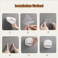thumbnail image 3 of 1PC Soap Holder with Drain Tray, Wall Mounted Soap Holder, No-Drill Waterproof Soap Dish Holder with Flip Lid for Bathroom, 3 of 7