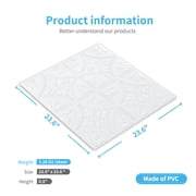 Art3d 12-Pack Glue-up or Lay in Ceiling Tile, 2ft x 2ft PVC Ceiling Tiles 3D Fancy Classic Style in White